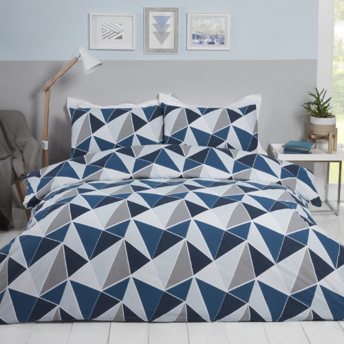 Finest Homeware dekbedovertrek Leo blauw - blended katoen
