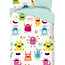 Katoen kinderdekbedovertrek monsters - 140x220 + 60x70 cm