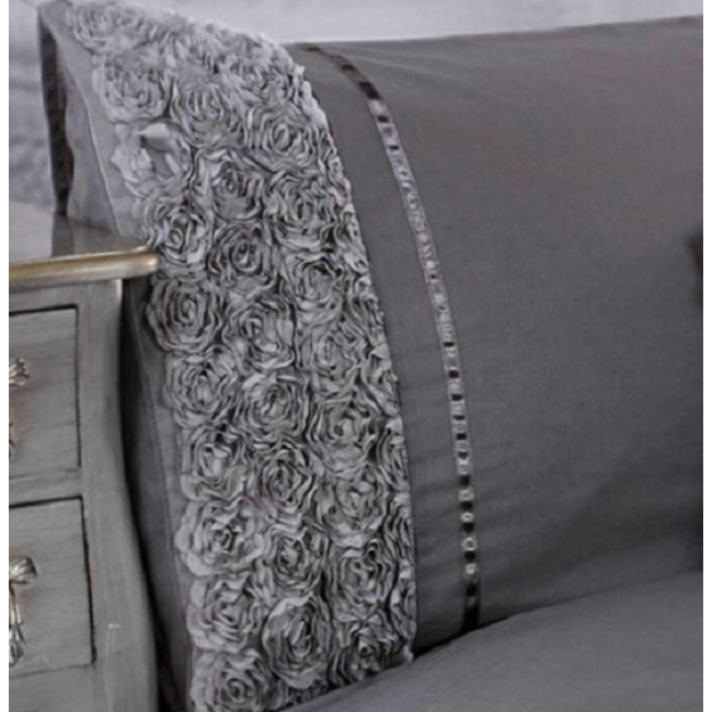 Polykatoen dekbedovertrek Limoges grijs