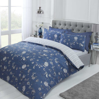 Finest Homeware Polykatoen dekbedovertrek Toile blauw