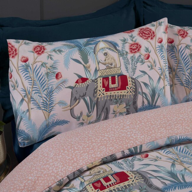 Polykatoen dekbedovertrek Jungle expedition blush