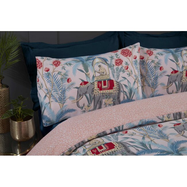 Polykatoen dekbedovertrek Jungle expedition blush