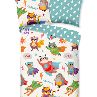 Good Morning Dekbedovertrek Super hero - Katoen  - eenpersoons