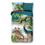 Katoen kinderdekbedovertrek Dino's - 140x220 + 60x70 cm