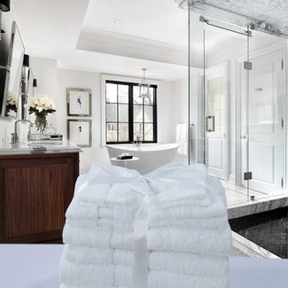 Good Morning Handdoekken - katoen 500 gr/m² - wit