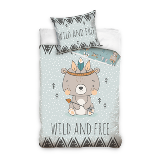 Sweet Home Katoen kinderdekbedovertrek wild and free - 140x200 cm