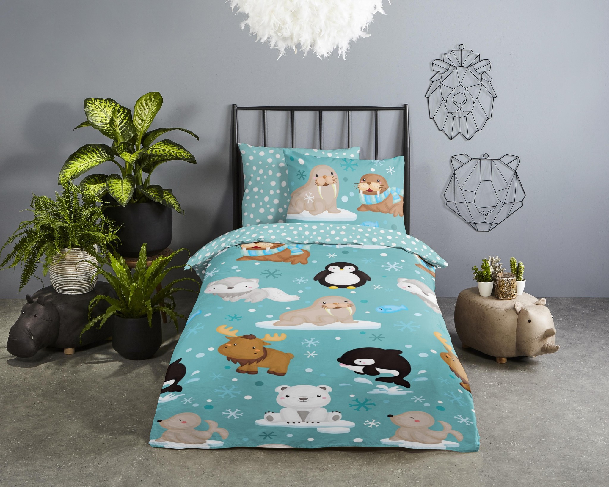 Good Morning kinderdekbedovertrek Polar - flanel - 140x220 + 60x70 cm