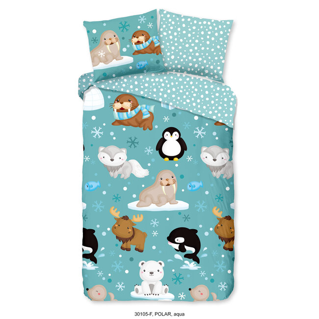 Flanel kinderdekbedovertrek Polar - 140x220 + 60x70 cm