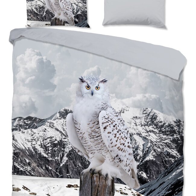 Katoen dekbedovertrek Sneeuwuil