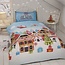 Kerst peuter dekbedovertrek Gingerbread town - 120x150 + 40x60 cm
