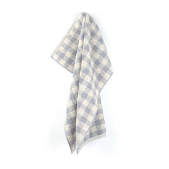 Handdoek Check Grijs