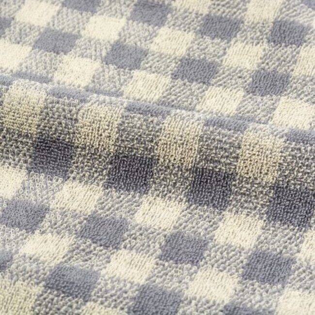 Handdoek Check Grijs