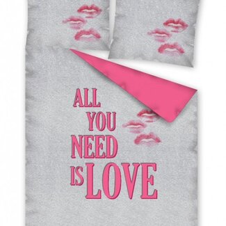 Holland Katoen dekbedovertrek All you need is LOVE - eenpersoons