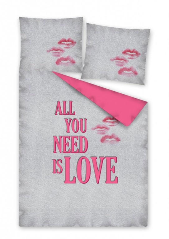 Dekbedovertrek All you need is LOVE 140x200 cm
