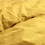 Katoen dekbedovertrek Stone washed - mosterd geel