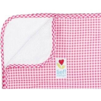 Lief! Vichy - Deken - 75x100 cm - Roze