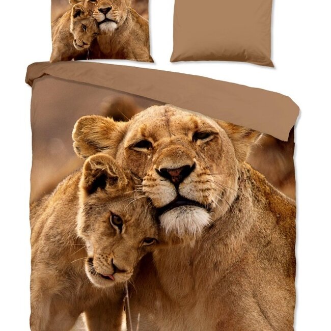 Microvezel dekbedovertrek Lovely lion