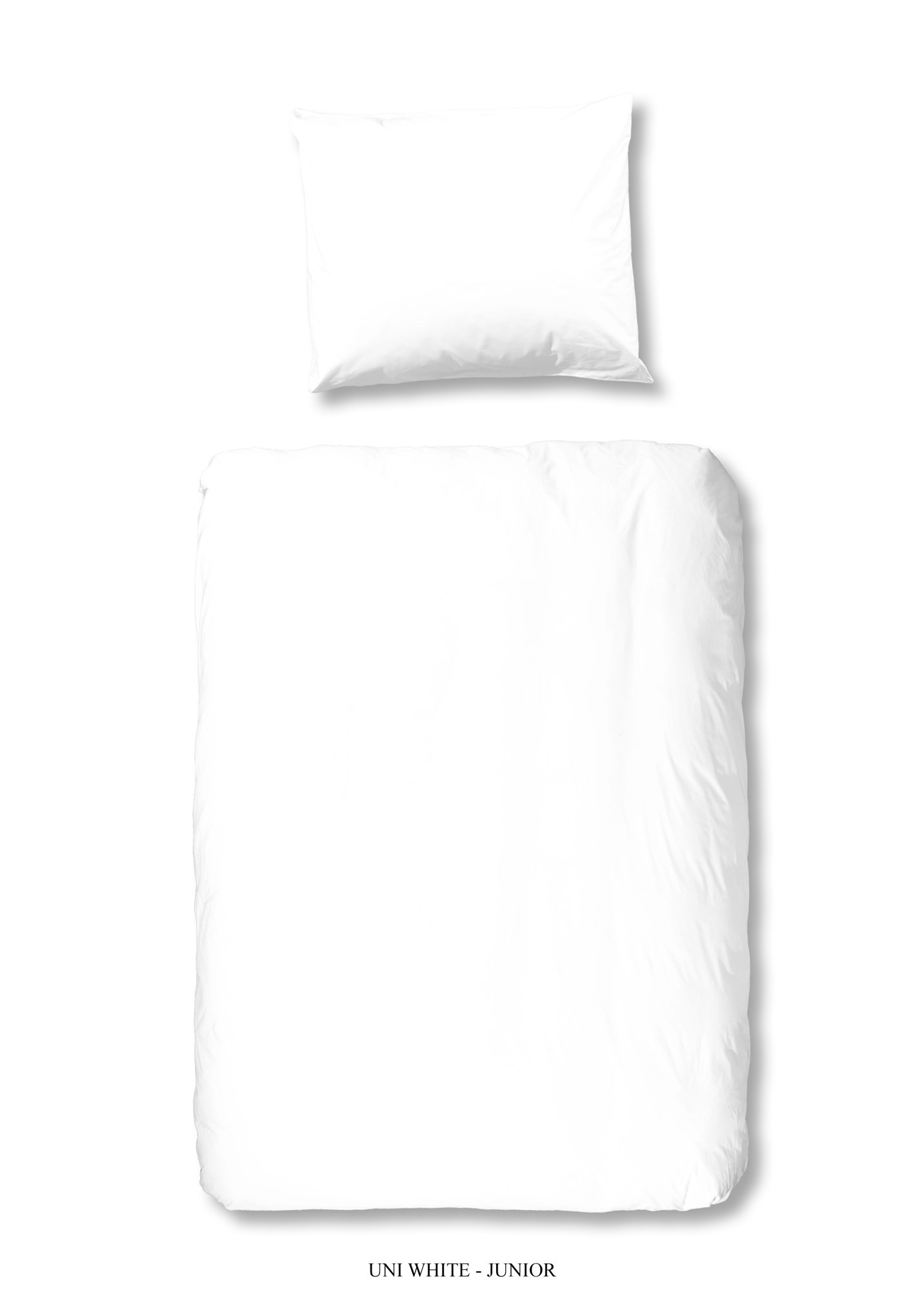 Ledikant dekbedovertrek uni wit - katoen - 100x135 + 40x60 cm