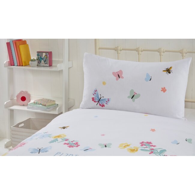 Polykatoen dekbedovertrek Butterfly & Bees -1-persoons (135x200 + 50x75cm)