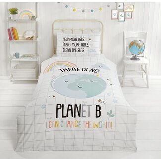 Purest Home Polykatoen dekbedovertrek Planet - 2-persoons (200x200 + 2st 50x75 cm)