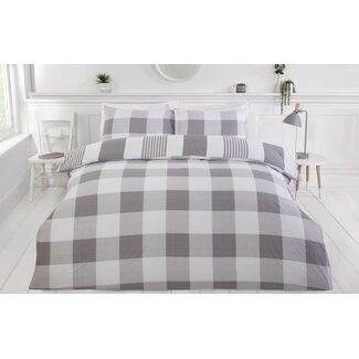 Purest Home Polykatoen dekbedovertrek Chambray grijs