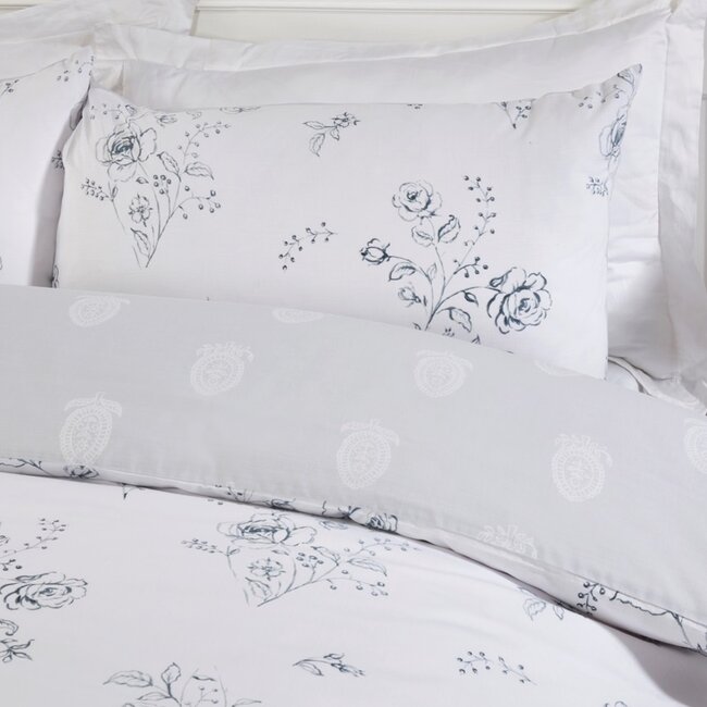 Polykatoen dekbedovertrek Sadie blauw