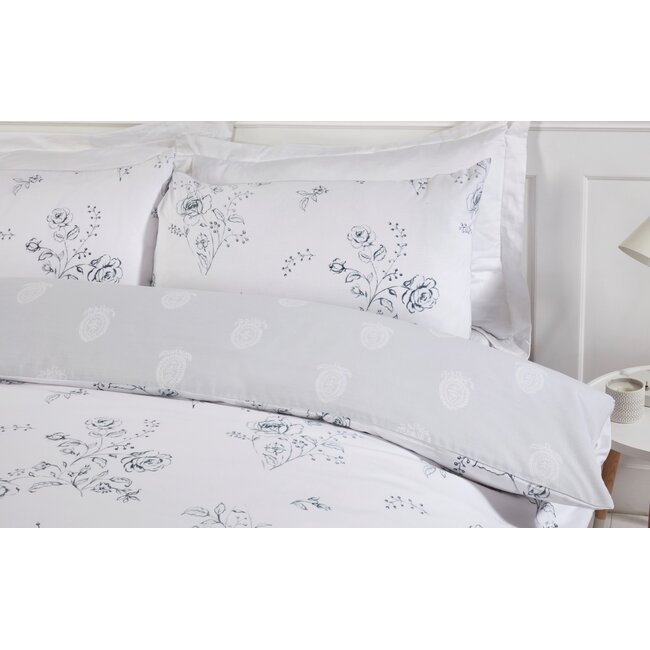 Polykatoen dekbedovertrek Sadie blauw