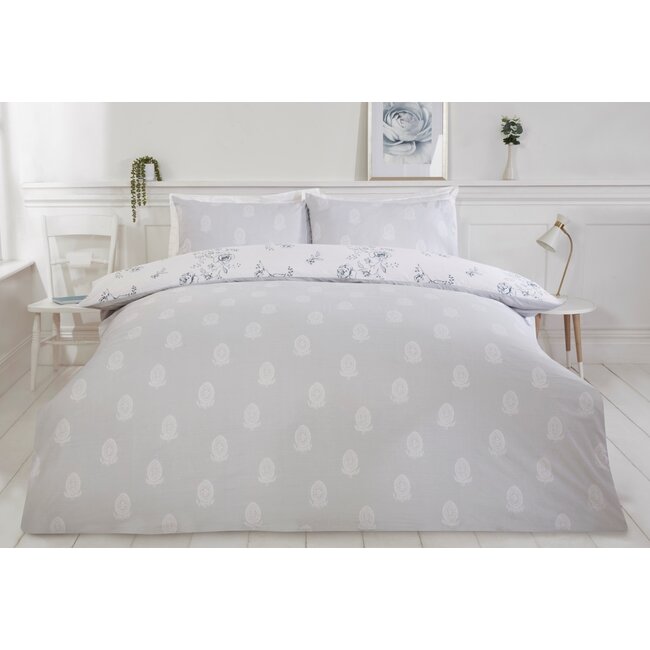 Polykatoen dekbedovertrek Sadie blauw