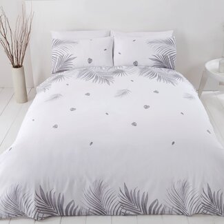 Purest Home Polykatoen dekbedovertrek Tropics grijs