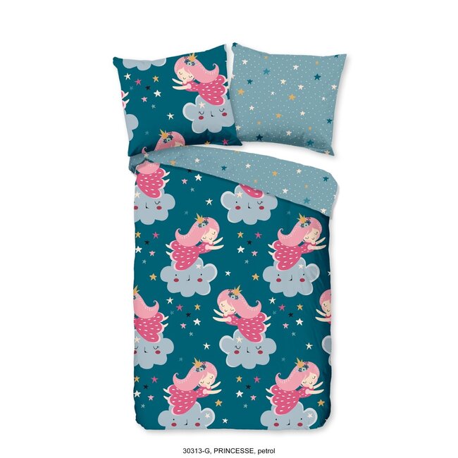 Peuter dekbedovertrek Princess  - katoen - 120x150 + 60x70 cm