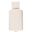 Katoensatijn  dekbedovertrek uni licht zand