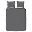 Katoensatijn dekbedovertrek uni grijs