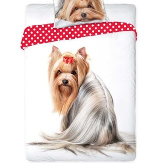 Sweet Home Katoen kinderdekbedovertrek Yorkshire Terriër - eenpersoons