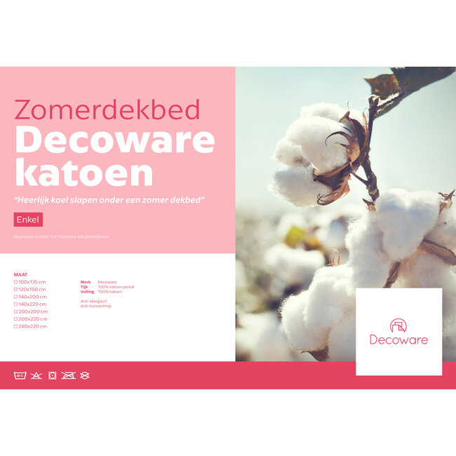 Decoware dekbed katoen