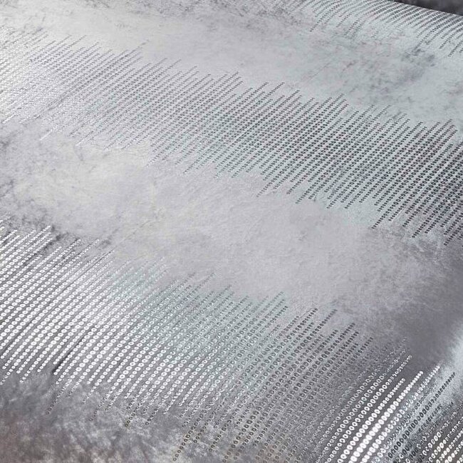 Velvet dekbedovertrek Tiffany zilver  - 1-persoons (135x200 + 50x75cm)