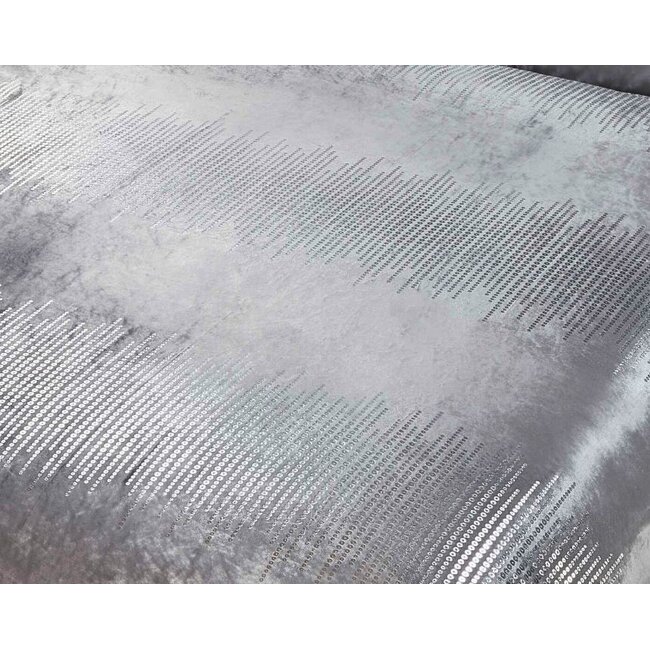 Velvet dekbedovertrek Tiffany zilver  - 1-persoons (135x200 + 50x75cm)