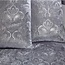 Velvet folie print paisley velvet dekbedovertrek zilver grijs - 135x200 +50x75 cm