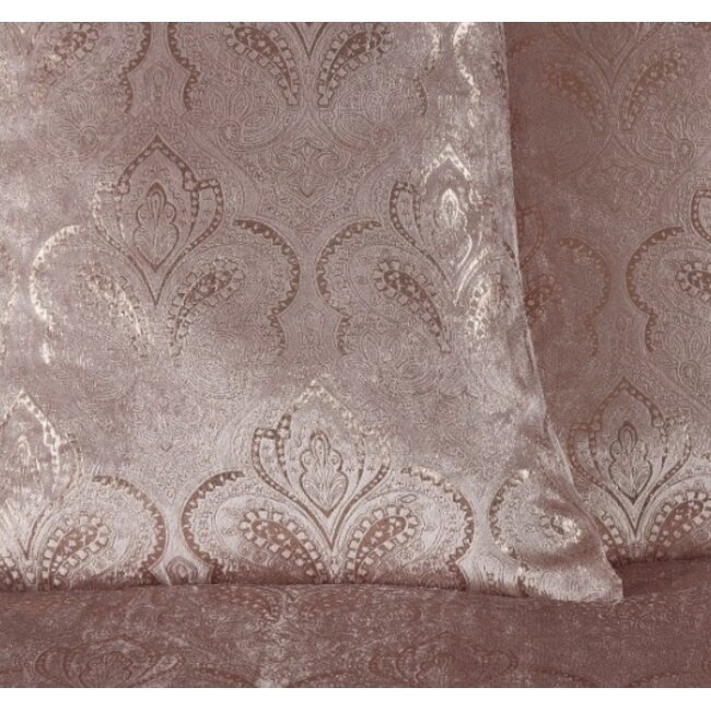 Velvet folie print paisley dekbedovertrek blush - 	1-persoons (135x200 + 50x75cm)