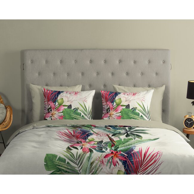 Katoen dekbedovertrek Tropical flowers bloemen
