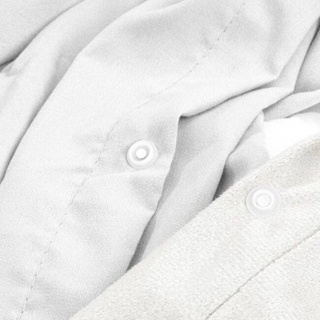 Velvet dekbedovertrek - Uni wit