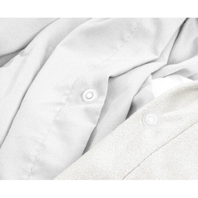 Velvet dekbedovertrek - Uni wit