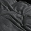 Velvet dekbedovertrek - Uni antraciet
