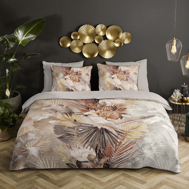Katoen satijn dekbedovertrek Pippa - 140x220 + 60x70cm