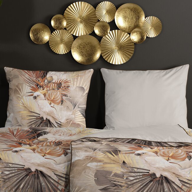 Katoen satijn dekbedovertrek Pippa - 140x220 + 60x70cm