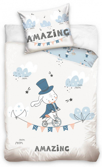 Dekbedovertrek Rabbit junior 140x200 + 70x80 cm
