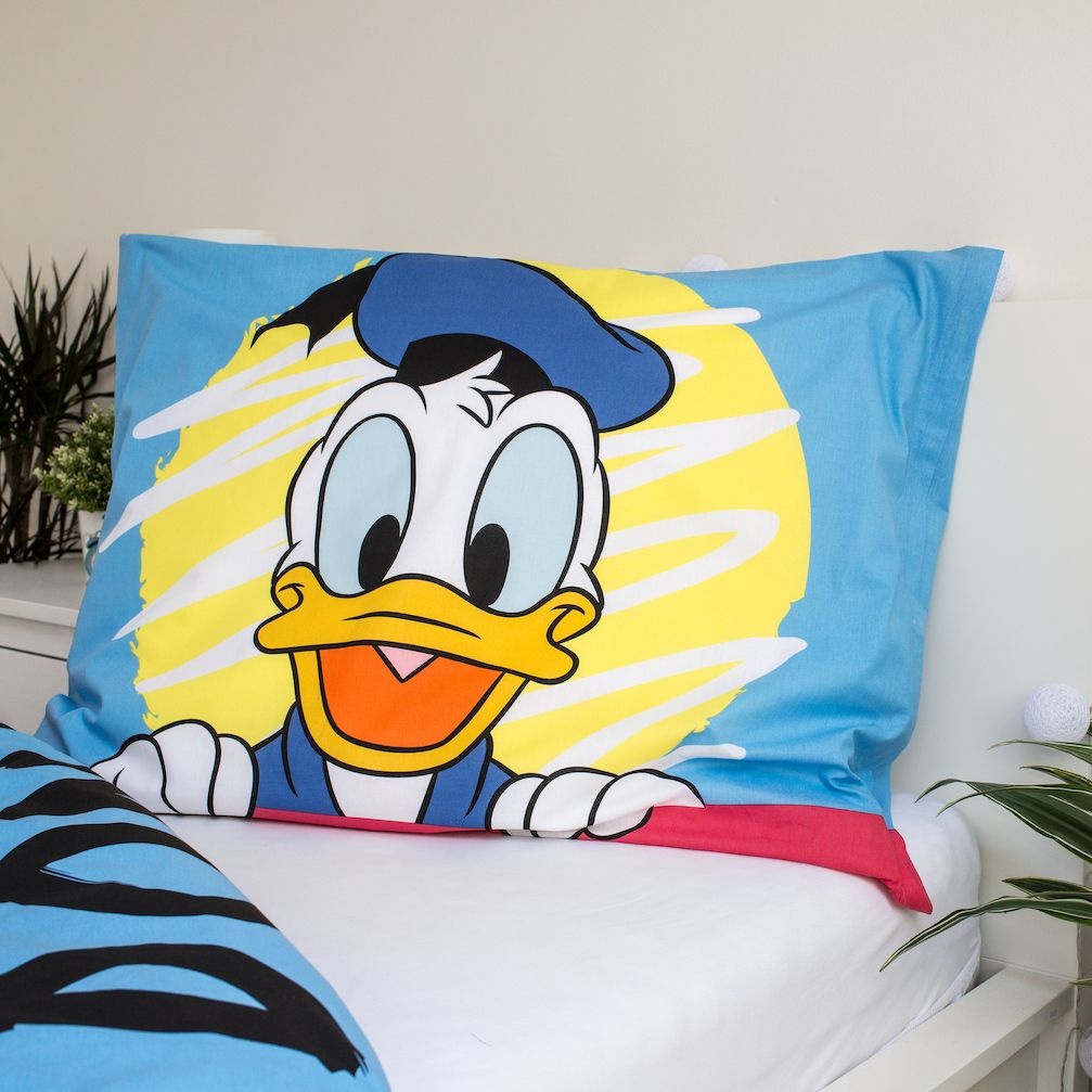 Kinderdekbedovertrek Donald Duck - katoen - 140x200 + 70x90 cm
