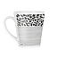 Koffiebeker met strepen en panter print