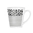 Koffiebeker met strepen en panter print