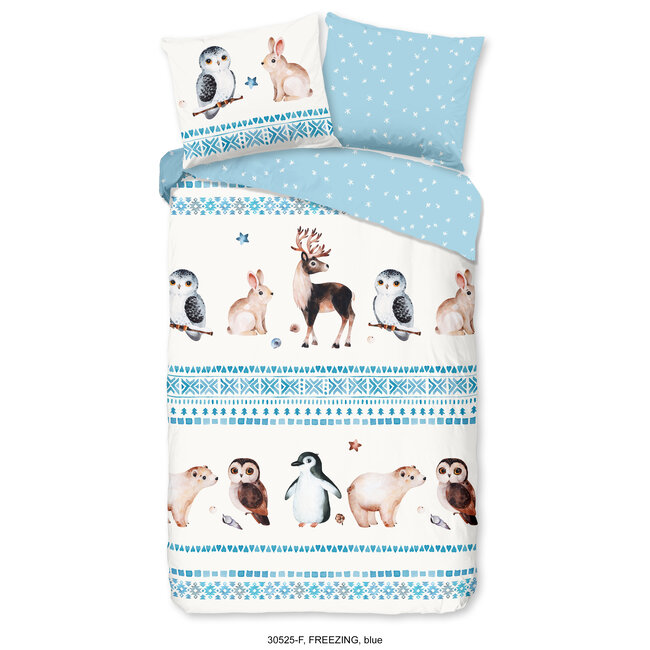 Flanel kinderdekbedovertrek  freezing - 140x220 + 60x70 cm