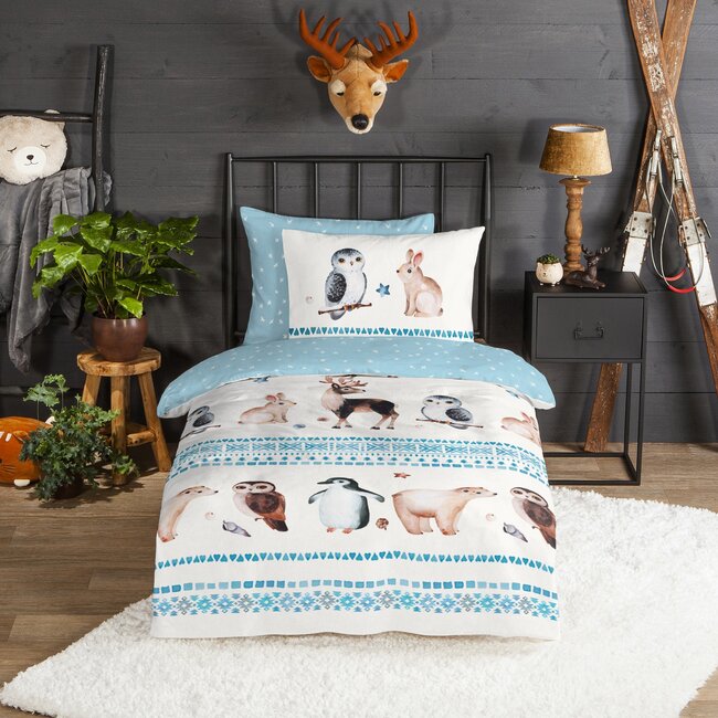 Flanel kinderdekbedovertrek  freezing - 140x220 + 60x70 cm